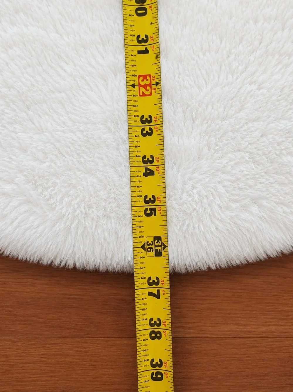 Plush Round Bath Rug - Cream Shag Finish